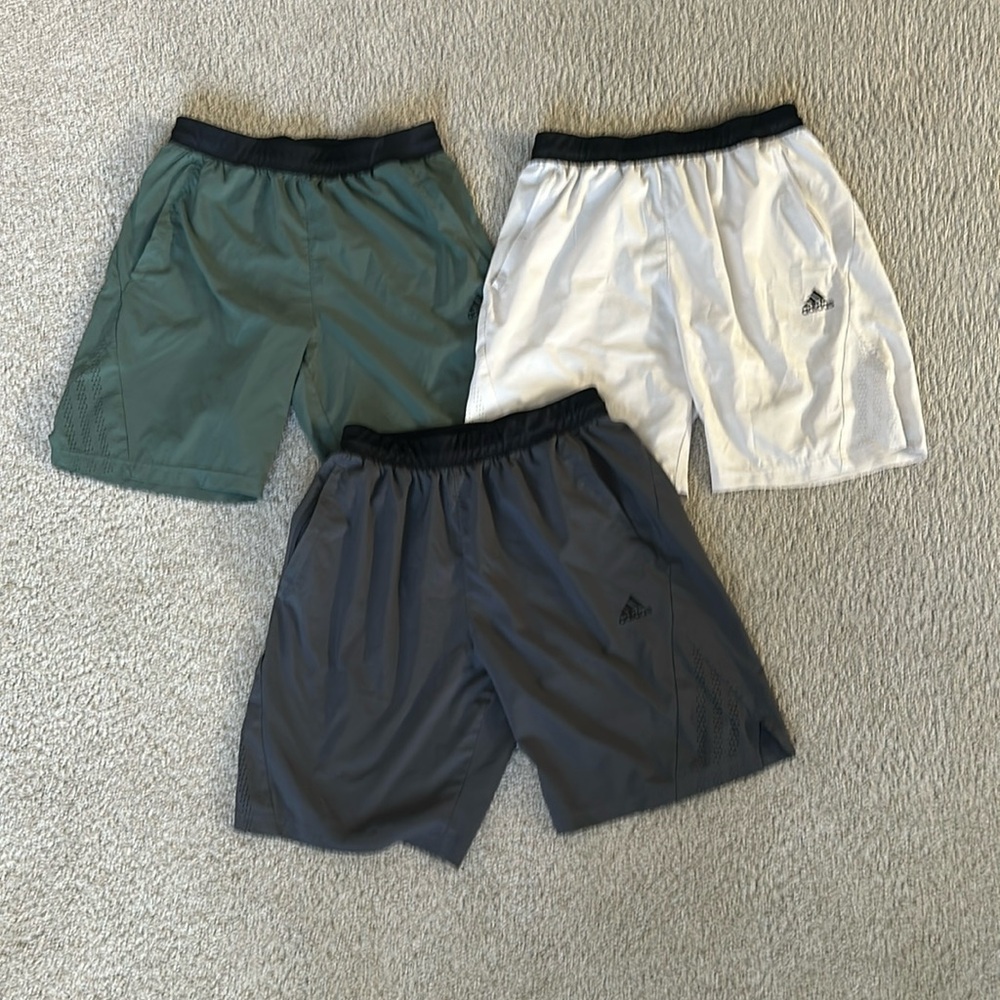 3 pairs of Adidas Men’s size M shorts